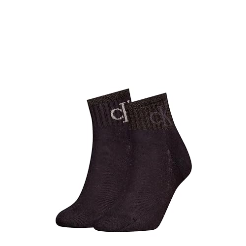 Calvin Klein Socks Ckj Women Quarter 2P Glossy Rib von Calvin Klein