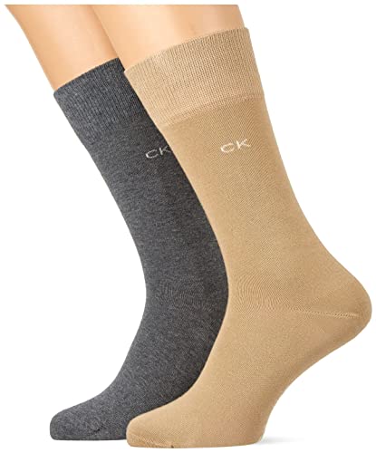 Calvin Klein Socks Men's CK Men 2P CLSSC Sock, tavertine, 43/46 von Calvin Klein