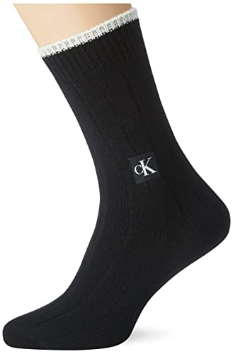 Calvin Klein Socks Men's CKJ Men 1P ICON Patch Crew Sock, Black, ONE Size von Calvin Klein