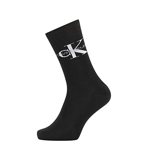 Calvin Klein Socks Mens Calvin Klein Crew 1p ck Jeans Rib Desmond Socks, Black, ONE Size von Calvin Klein