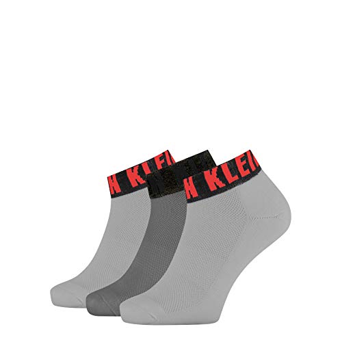 Calvin Klein Socks Mens Logo Cuff Men's Quarter (3 Pack) Socks, Grey/Black/red Combo, ONE Size von Calvin Klein