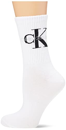 Calvin Klein Socks Women's CKJ Women 4P Monogram TIN GIFTBOX Crew Sock, Black Combo, ONE Size von Calvin Klein