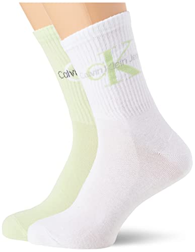 Calvin Klein Socks Women's CKJ Women 4P Monogram TIN GIFTBOX Crew Sock, Mint Combo, ONE Size von Calvin Klein