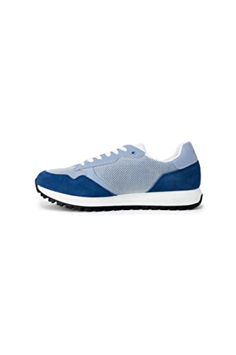 Calvin Klein Sportschuhe für Herren YM0YM00583 Runner Bold Mono 0G1 Iceland Blue-Dark Denim-White Schuhgröße 45 EU von Calvin Klein