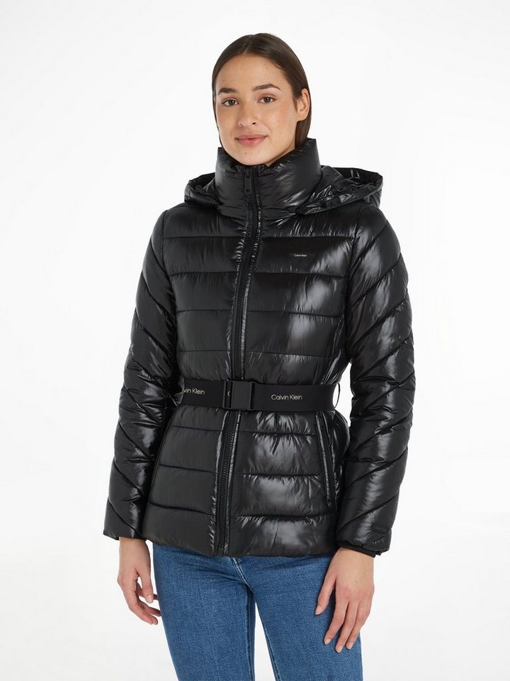 Calvin Klein Steppjacke ESS BELTED PADDED LW JACKET mit Markenlabel von Calvin Klein