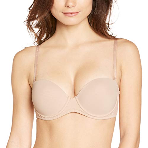 Calvin Klein Damen Trägerloser BH Strapless Push-Up mit Bügel, Beige (Sand Dune), 70A (32A) von Calvin Klein Jeans