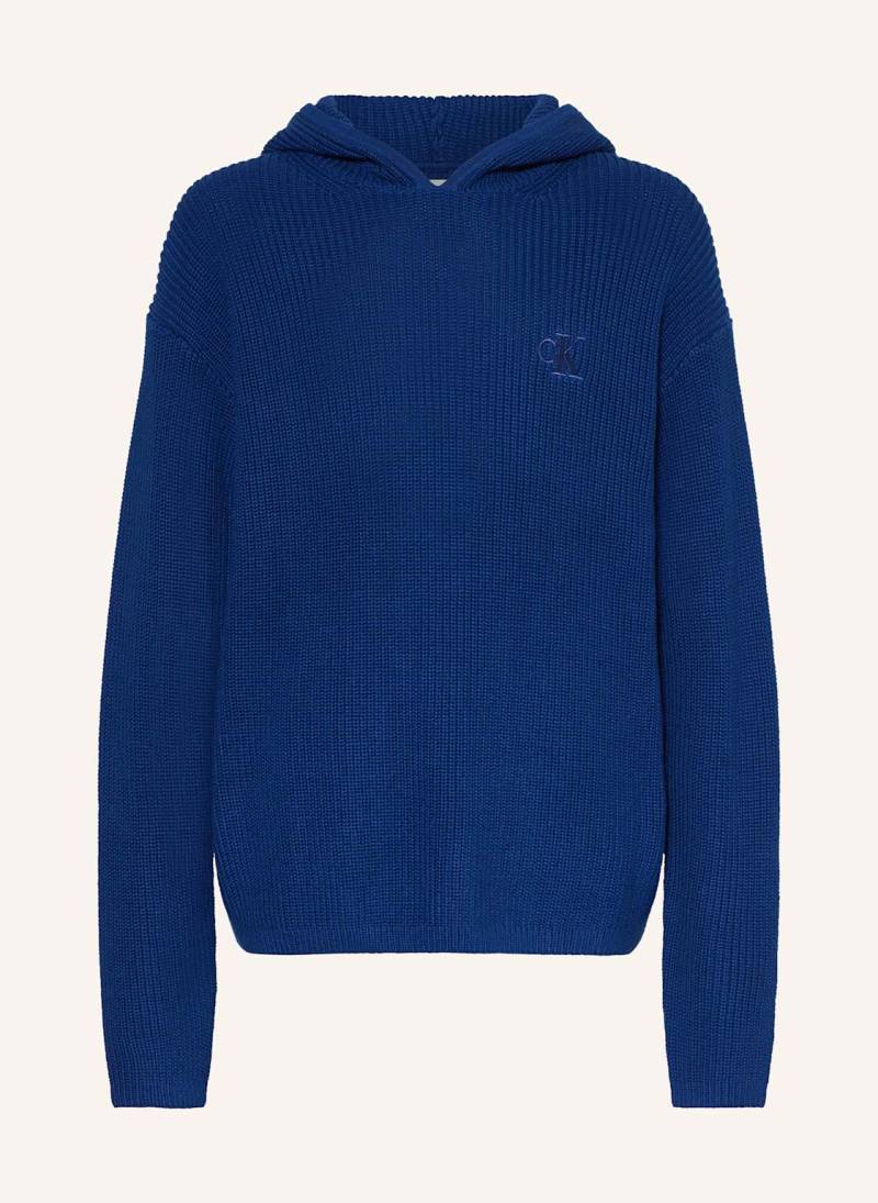 Calvin Klein Strick-Hoodie blau von Calvin Klein