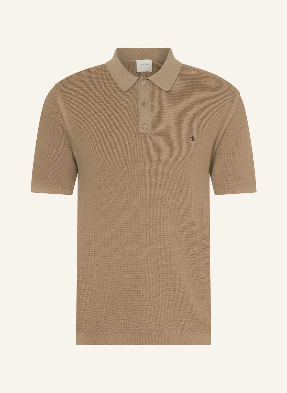 Calvin Klein Strick-Poloshirt braun Calvin Klein Strick-Poloshirt braun von Calvin Klein