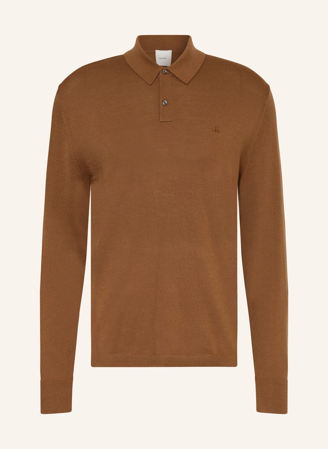 Calvin Klein Strick-Poloshirt braun von Calvin Klein