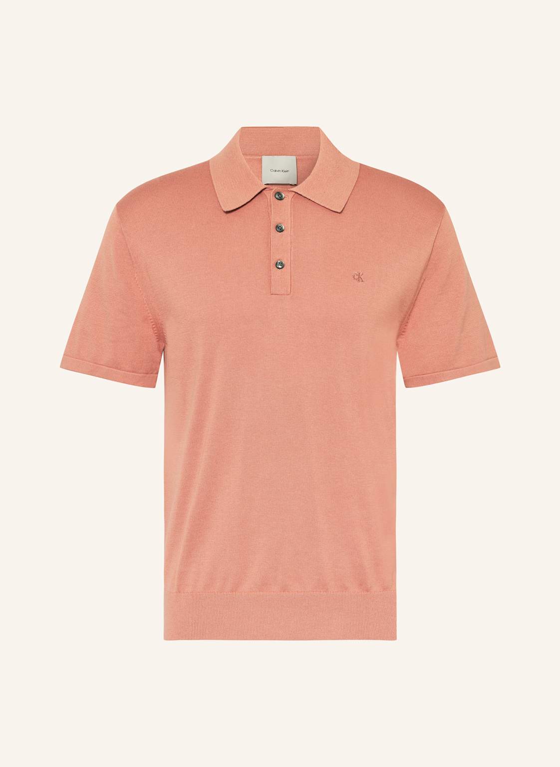 Calvin Klein Strick-Poloshirt rosa von Calvin Klein