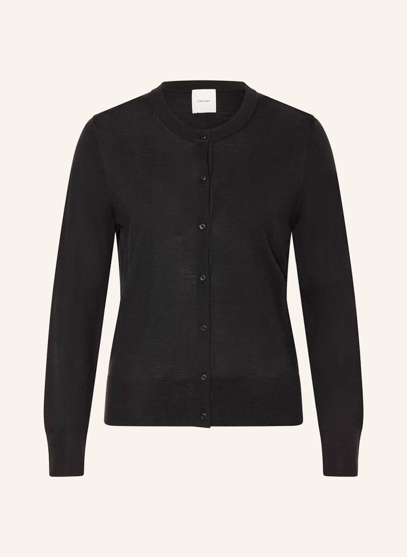 Calvin Klein Strickjacke Aus Merinowolle schwarz von Calvin Klein