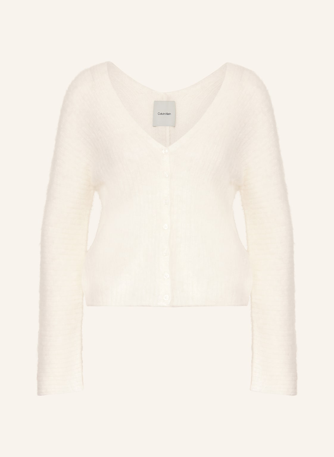 Calvin Klein Strickjacke Mit Alpaka weiss von Calvin Klein