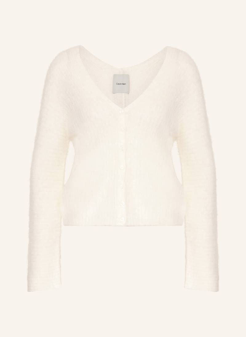 Calvin Klein Strickjacke Mit Alpaka weiss von Calvin Klein