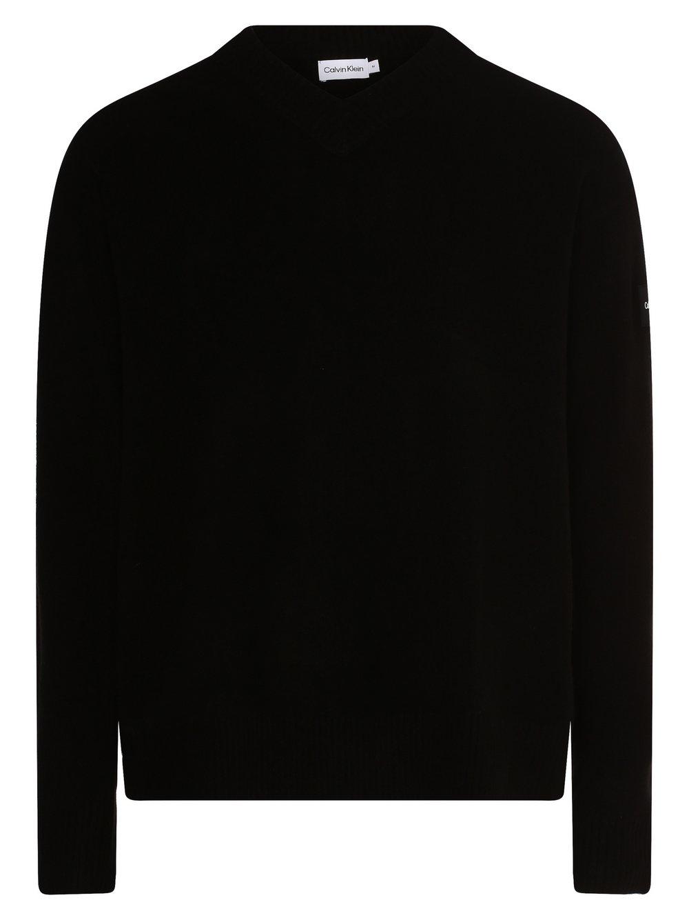 Calvin Klein Strickpullover Herren V-Ausschnitt, schwarz von Calvin Klein