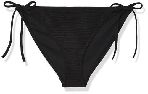 Calvin Klein Damen Bikinihose Seitliche Schnürung String Side Tie mit Logo-Badge, Schwarz (Pvh Black), 3XL von Calvin Klein
