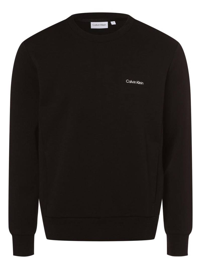 Calvin Klein Sweatshirt Herren Baumwolle Rundhals, schwarz von Calvin Klein