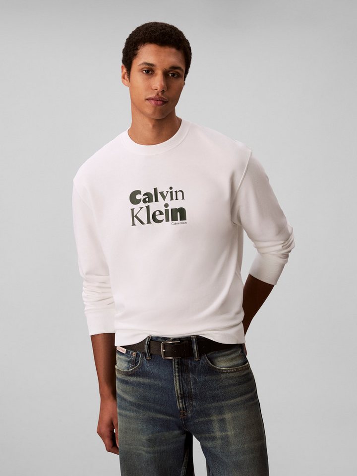 Calvin Klein Sweatshirt LS EU 350TERRY CALVIN BOLD GRAPH Rundhalsausschnitt, regular fit von Calvin Klein