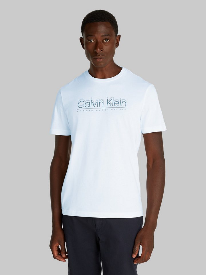 Calvin Klein T-Shirt CP-DOUBLE LOGO T-SHIRT mit großem Logoschriftzug von Calvin Klein