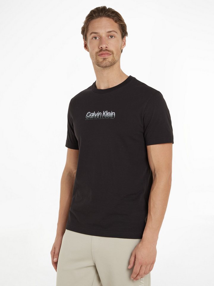 Calvin Klein T-Shirt FLOCK LOGO T-SHIRT mit Logoschriftzug von Calvin Klein