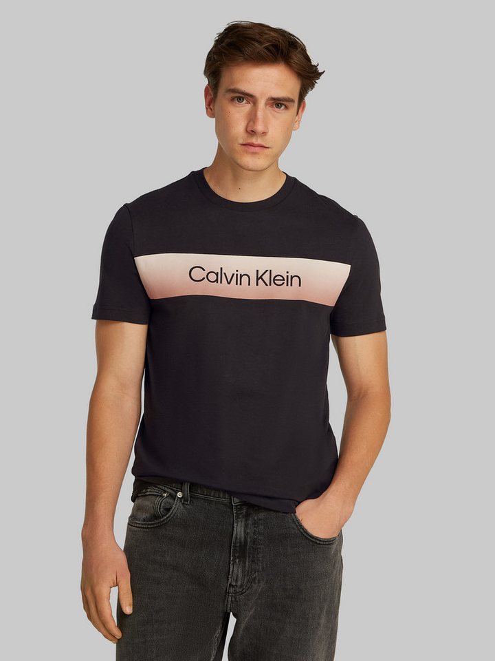 Calvin Klein T-Shirt LINEAR OMBRE CHEST LOGO T-SHIRT mit Ombré-Logo-Druck von Calvin Klein