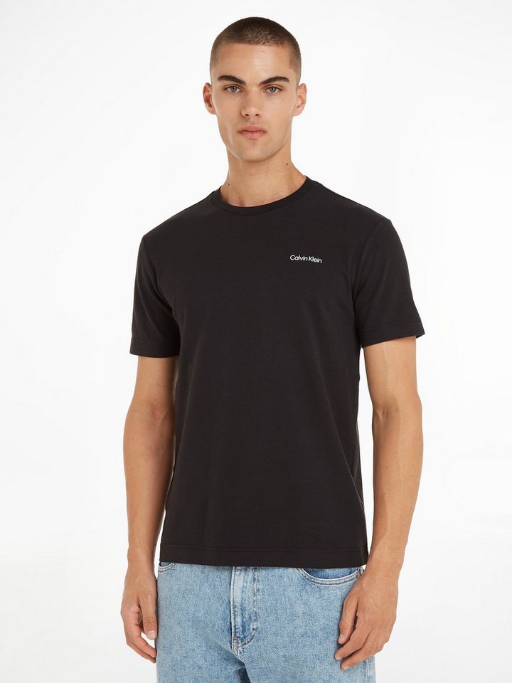 Calvin Klein T-Shirt Micro Logo aus dickem Winterjersey, mit Logoprint Calvin Klein T-Shirt Micro Logo aus dickem Winterjersey, mit Logoprint von Calvin Klein