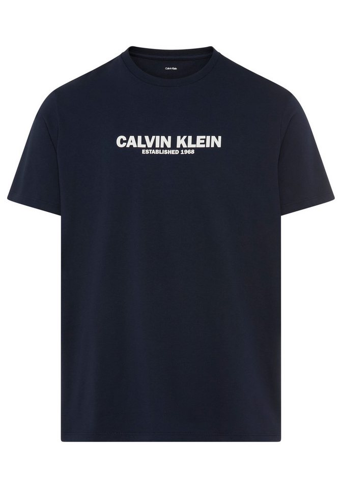 Calvin Klein T-Shirt Regular Fit, Rundhalsausschnitt, Logodruck von Calvin Klein
