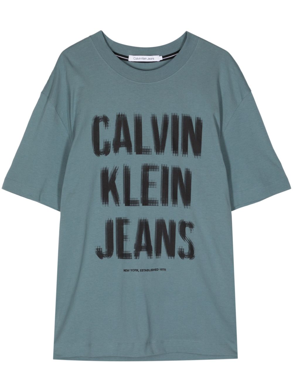 Calvin Klein T-Shirt mit Logo-Print - Blau von Calvin Klein