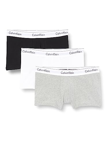 Calvin Klein Trunk 3Pk Trunk Herren, Mehrfarbig (Black/ White/ Grey Heather), M von Calvin Klein