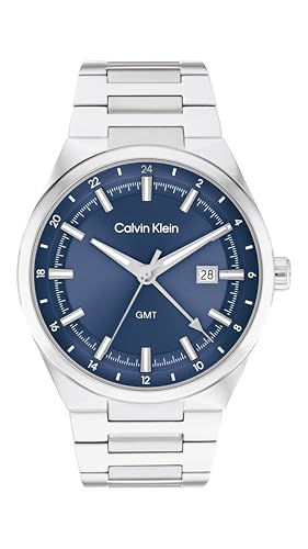 Calvin Klein Uhr mit DREI-Zeiger-Quarzwerk und Kalender für Herren Kollektion DISTINGUISH mit Silbernes Edelstahlarmband - 25200488 Calvin Klein Uhr mit DREI-Zeiger-Quarzwerk und Kalender für Herren Kollektion DISTINGUISH mit Silbernes Edelstahlarmband - 25200488 von Calvin Klein