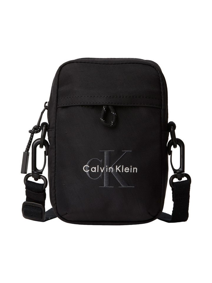Calvin Klein Umhängetasche BOLD LOGO NYLON SLIM REPORTER, Mini Bag, Schultertasche unisex, mit CK-Logo von Calvin Klein
