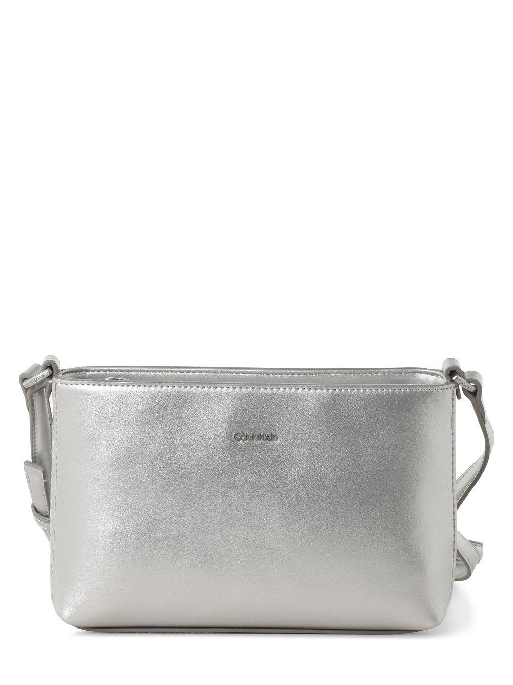 Calvin Klein Umhängetasche Damen Kunstleder, silber von Calvin Klein