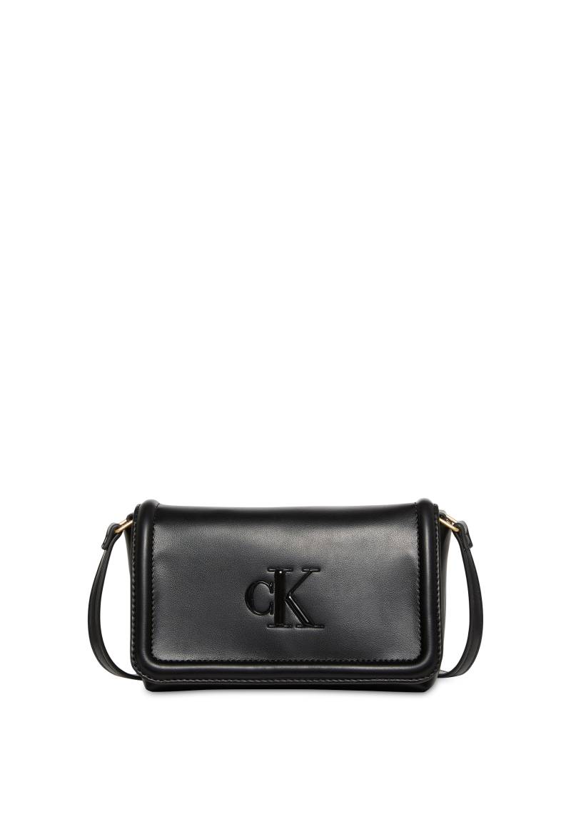Calvin Klein Umhängetasche "RAISED CK FLAP CROSSBODY" Damen-Schultertasche, Handtasche, kleine Abendtasche mit CK-Logo von Calvin Klein