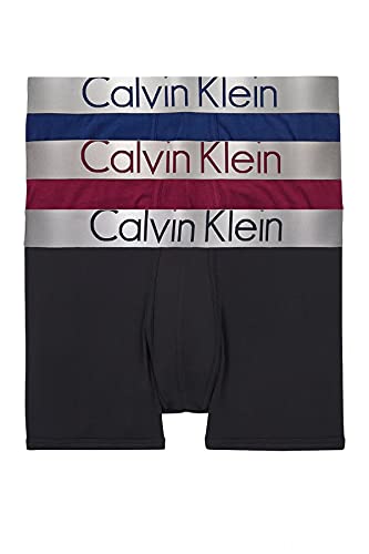 Calvin Klein Underwear 000NB2453A Intimo Boxer Uomo Nero/Bordeau/Blu XL von Calvin Klein