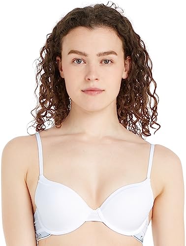 Calvin Klein Damen Contour BH mit Bügel, Weiß (White), 75D (34D) von Calvin Klein Jeans