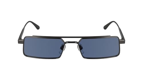 Calvin Klein Unisex Adult Sunglasses CK24111S - Gunmetal with Solid Light Blue Lens von Calvin Klein