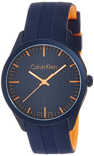 Calvin Klein Unisex-Armbanduhr Analog Quarz Kautschuk K5E51GVN von Calvin Klein