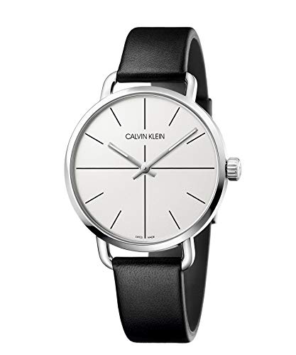 Calvin Klein Unisex Erwachsene Analog-Digital Quarz Uhr mit Leder Armband K7B211CY von Calvin Klein