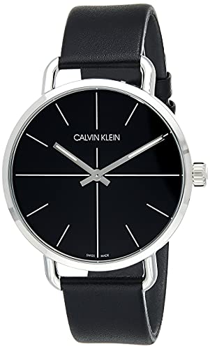 Calvin Klein Unisex Erwachsene Analog-Digital Quarz Uhr mit Leder Armband K7B211CZ von Calvin Klein