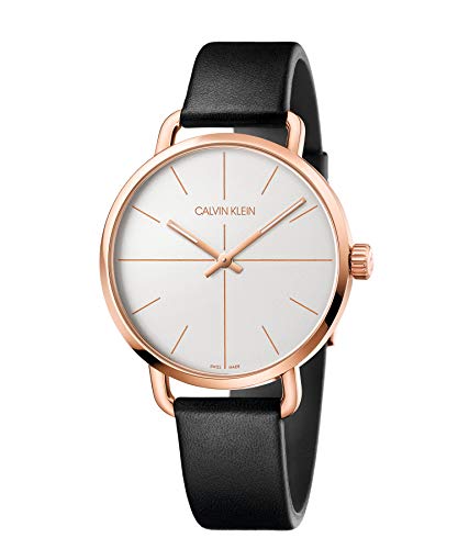 Calvin Klein Unisex Erwachsene Analog-Digital Quarz Uhr mit Leder Armband K7B216C6 von Calvin Klein