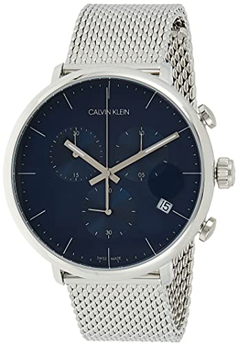 Calvin Klein Unisex Erwachsene Chronograph Quarz Uhr mit Edelstahl Armband K8M2712N von Calvin Klein