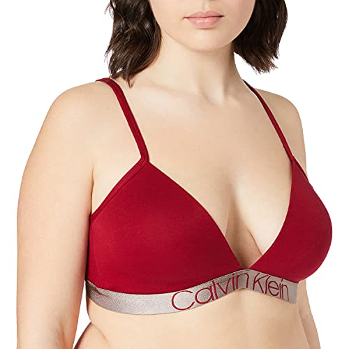 Calvin Klein Unisex Lght Lined Triangle BH, Sweet Berry, S von Calvin Klein