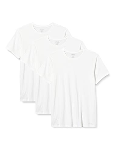 Calvin Klein Herren 3er Pack T-Shirts Kurzarm Rundhalsausschnitt, Weiß (White), L von Calvin Klein Jeans