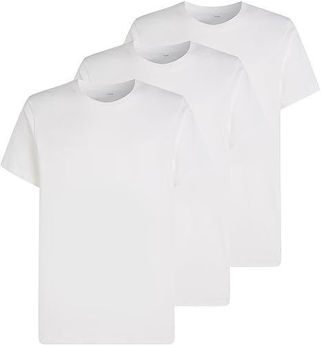 Calvin Klein Herren 3er Pack T-Shirts Kurzarm Rundhalsausschnitt, Weiß (White), M von Calvin Klein