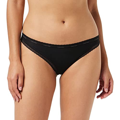 Calvin Klein Damen String Tanga, Schwarz (Black), S von Calvin Klein