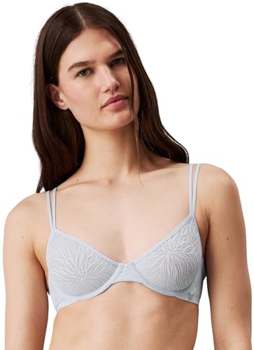 Calvin Klein Damen Demi-Cups BH Unlined mit Bügel, Blau (Plein Air), 80C von Calvin Klein