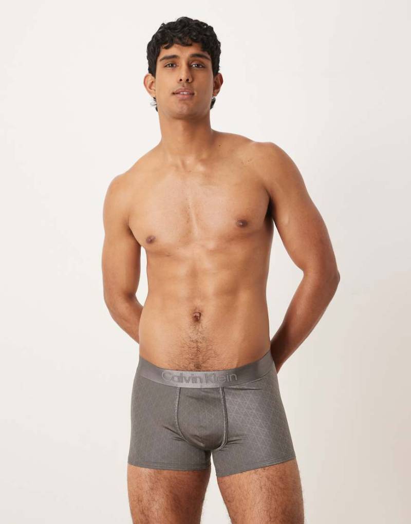 Calvin Klein - Unterhose aus gebürsteter Mikrofaser in Anthrazit-Grau von Calvin Klein