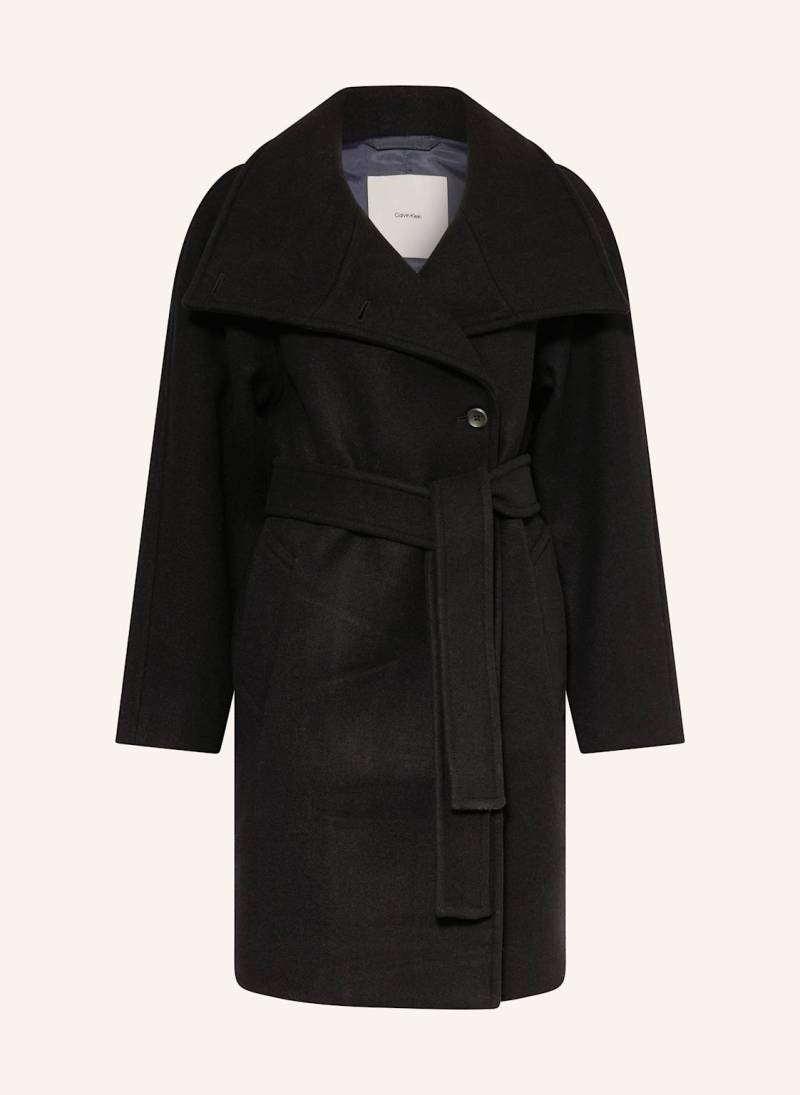 Calvin Klein Wollmantel schwarz von Calvin Klein