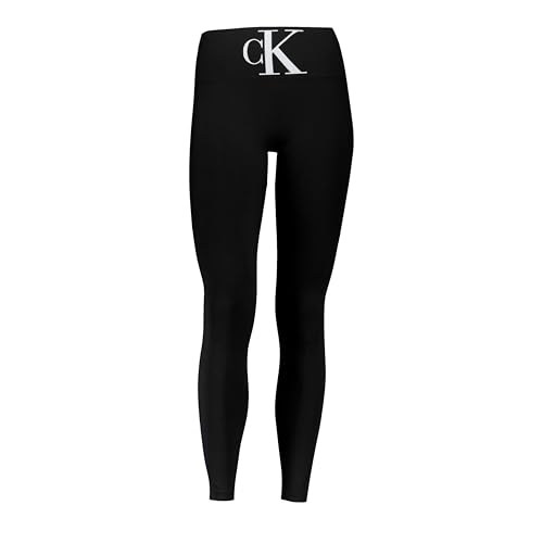 Calvin Klein Women's HIGH-Waist Monogram Leggings, Schwarz-New, XL von Calvin Klein