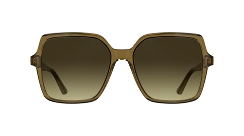 Calvin Klein Women's Sunglasses CK25537S - Transparent Beige with Gradient Brown Lens von Calvin Klein