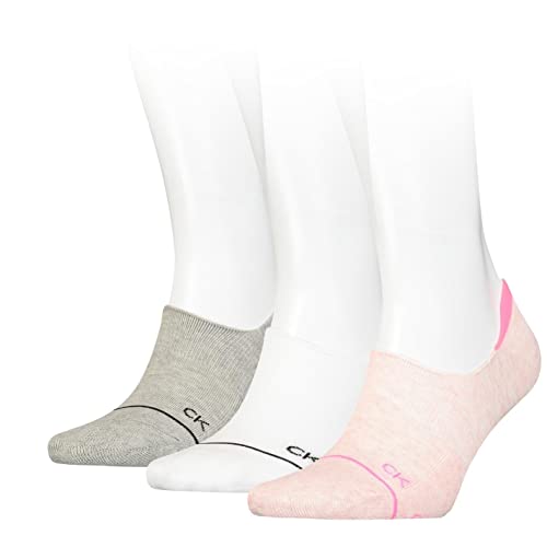 Calvin Klein Damen Footie Calvin Klein Athleisure Women's Liner Socks 3 Pack, pink melange combo, Einheitsgröße von Calvin Klein